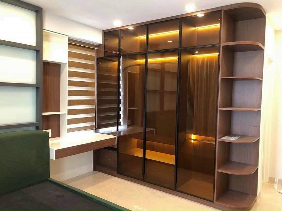 Cấu tạo của tủ quần áo cánh kính